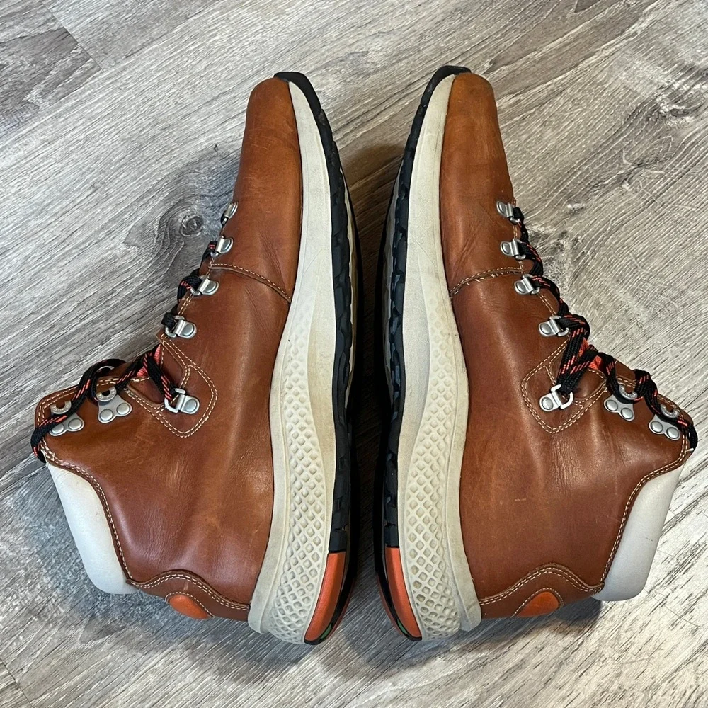Timberland World Hiker Mid Waterproof Leather Boots Brown Mens 13 A1RMA Aerocore